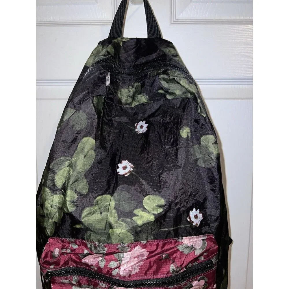 HERSCHEL Nova Standard Backpack Floral Black Maroon Bookbag